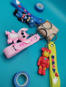 2 Pcs Random Animated Characters Keychain