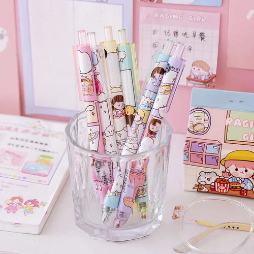 1 Pcs Cute Scenario Cartoon Design Gel-Pen (Random Design)