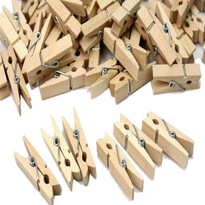 20PC Wooden Clothespins Durable Clothes Pegs Pins