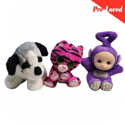 Baby/Dog/Cat Extra Soft Plush Toy Pack of 3 Premium Pre-loved