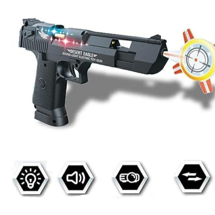 Desert Eagle Lighting Pistol Toy With Sound For Kids