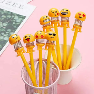 1 Pcs Funny Emoji Bouncing Heads Gel Pen(Random Design)