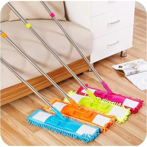 360 Flat Microfiber Floor Cleaning Mop with Resizable Handle