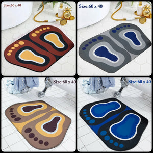 Anti-Skid Foot Print Door Mat(Random Colour)