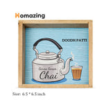 Doodh Patti Kettle Design Tray-Wooden