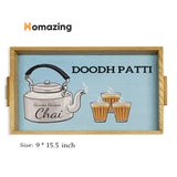 Doodh Patti Kettle Design Tray-Wooden