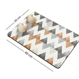 Anti-Slip Dish Drying/Dining Table Mat-Water Absorbent-(Design-C)