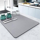 Anti-Slip Dish Drying/Dining Table Mat-Water Absorbent-(Design-E)