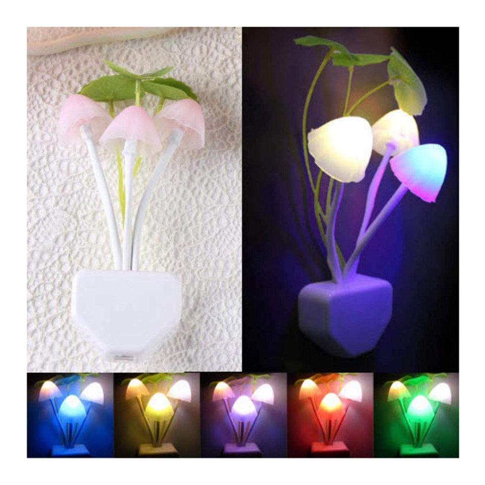 2 Pcs Colorful Sensor LED Mushroom Night Light