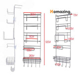 5-Tier Multi-Functional Storage Shelf For Hanging On The Fridge