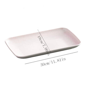 Grey Ceramic Serving Platter Pack Of 4Pcs