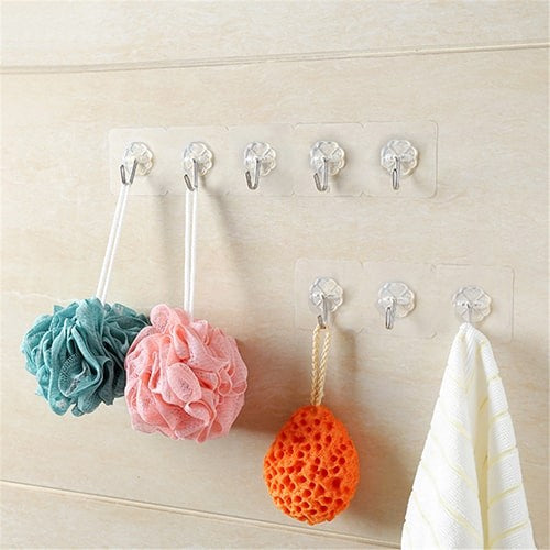 10 Pcs Adhesive Wall Hooks