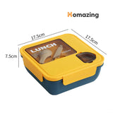 Double Compartment Lunch Box With Spoon