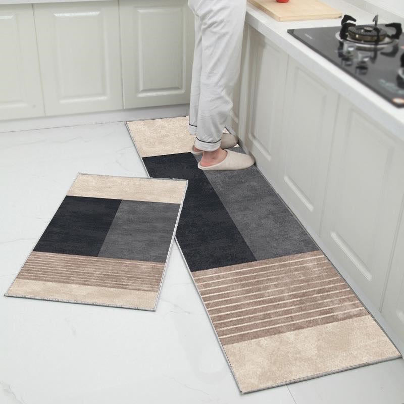 2Pcs Set Kitchen Floor Mat Non Slip-F