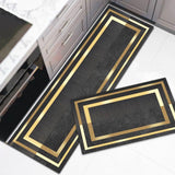 2Pcs Set Kitchen Floor Mat Non Slip-D