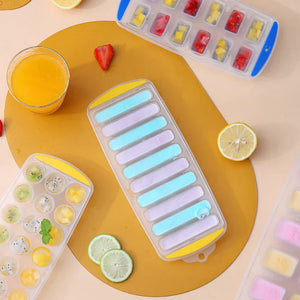 10 Grid Long Cylindrical Ice Cubes Tray