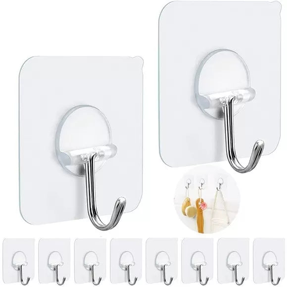 10Pcs Wall Adhesive Hooks