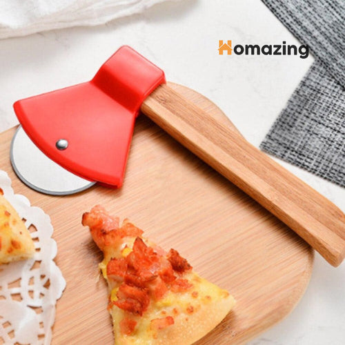 Bamboo Handle Pizza Rolling Cutter Steel