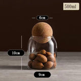 Glass Storage Canister Jar With Wood Lid