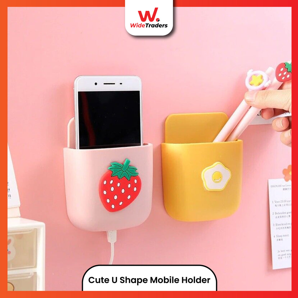 Cute Wall Mounted Multi-Functional U Shaped Mobile Holder